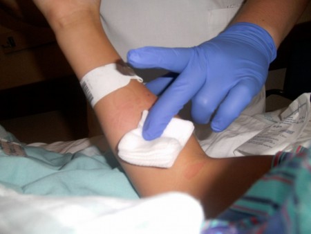 alle infuzen eruit gehaald